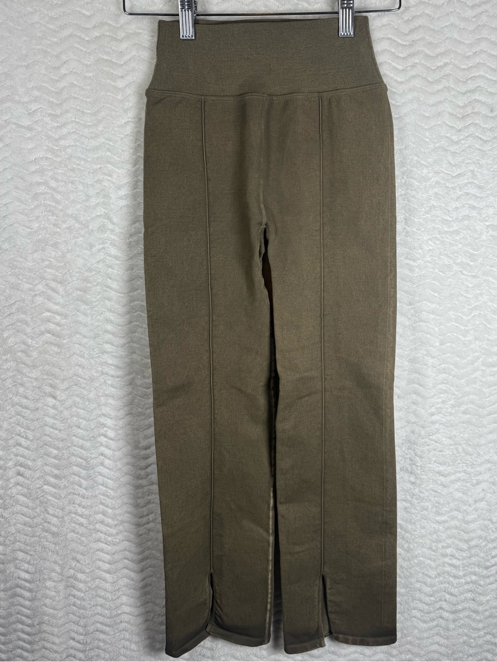 FP Movement by Free People Olive Green High-Rise Leggings with Front Seams